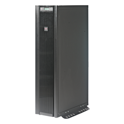 SUVTP10KH2B4S-APC Smart-UPS VT10kVA/8kw, with 380VAC input/output, equipped with 2 battery modules (expandable to 4), 5x8 start-up service, internal maintenance bypass, and parallel capability.