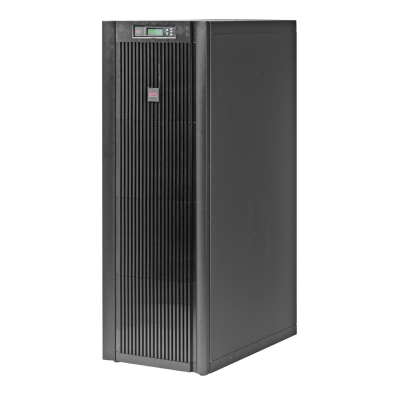 SUVTP10KH1B4S-APC Smart-UPS VT, 10kVA/8kW, rack-mountable, 10kVA, 400V, with 1 battery module (expandable to 4), featuring 5x8 startup service, internal maintenance bypass, and parallel capability.